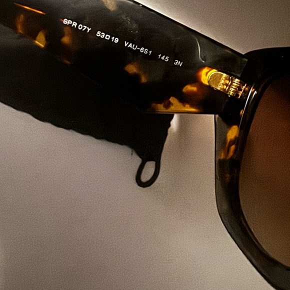 Prada Gradient Sienna Symbole Tortoise SPR07Y Acetate Italian Cat Eye Sunglasses - Picture 8 of 9